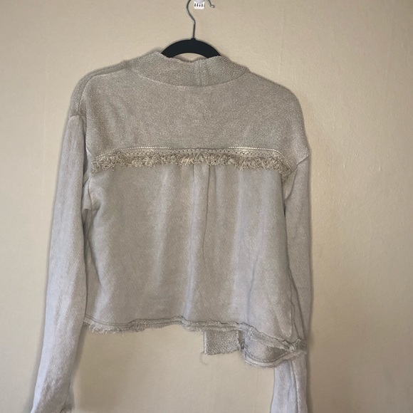 Cream Fringe Cardigan Small - Picture 4 of 4